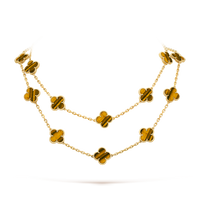 [Aethel]CLOVER 20 MOTIFS TIGER EYE ROSE GOLD