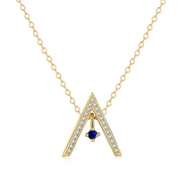 [Aethel]Sparkling "A" Shape Necklace