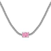 [Aethel]2.0 carat Ornate Emerald Cut Necklace