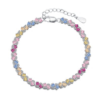 [Aethel]Ornate Colorful Flower Shape Party Bracelet