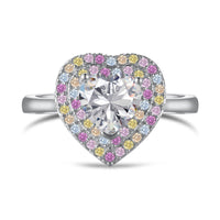 [Aethel]Delicate Ebullient Heart Shape Wedding Ring