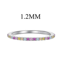 [Aethel]Ornate Colorful Round Cut Tennis Ring