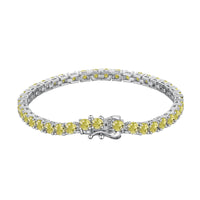 [Aethel]Ornate Dazzling Round Cut Tennis Bracelet