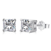 [Aethel]1.0 Carat Radiant Princess Cut Wedding Earrings