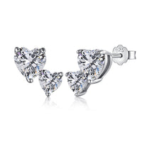 [Aethel]Double Heart-Shape Classic Princess Style Earrings