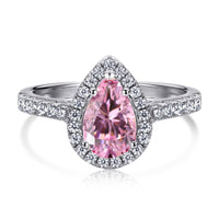 [Aethel]1.0 Carat Luxurious Resplendent Water Drop Shape Wedding Ring