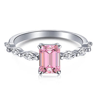 [Aethel]1.0 Carat Dainty Resplendent Radiant Cut Daily Ring