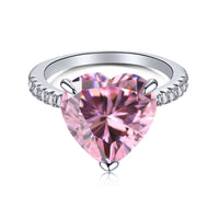[Aethel]6.0 Carat Luxurious Sparkling Romantic Heart Cut Lover Ring