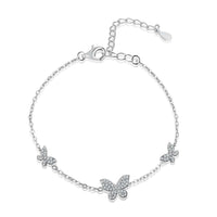 [Aethel]Delicate Butterfly Pendant Bracelet