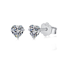 [Aethel]Sparkling Heart Shaped Simple Earrings