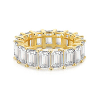 [Aethel]0.75 Carat Elegant Emerald Cut Tennis Ring