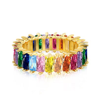 [Aethel]Unique Colorful Radiant Cut RIng
