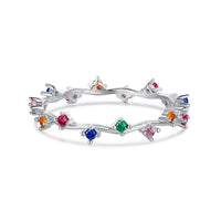 [Aethel]Radiant Colorful Round Cut Daily Ring