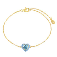 [Aethel]Sparkling Romantic Heart Shape Lover Bracelet