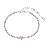 [Aethel]0.5 Carat Elegant Romantic Heart Shape Lover Bracelet