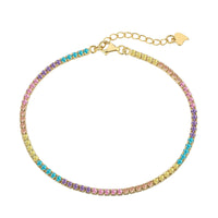 [Aethel]Dazzling Colorful Round Cut Daily Bracelet
