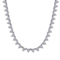 [Aethel]Ornate Heart Cut Tennis Necklace