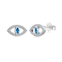 [Aethel]Blue Devil Eyes Hollow Stud Earrings