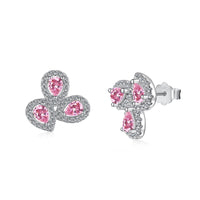 [Aethel]Ornate Flower Shape Pear Cut Lover Earrings