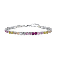 [Aethel]Radiant Colorful Round Cut Tennis Bracelet