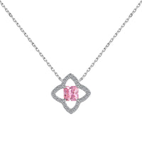 [Aethel]Exquisite Flower Shape Princess Cut Necklace