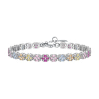 [Aethel]Delicate Colorful Emerald Cut Daily Bracelet