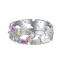 [Aethel]Sparkling Vibrant Emerald Cut Daily Ring