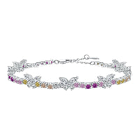 [Aethel]Ornate Colorful Butterfly Shape Round Cut Daily Bracelet