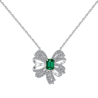[Aethel]Luxurious Flower Shape Emerald Cut Necklace