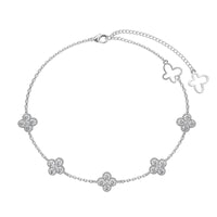 [Aethel]Four-Leaf Clover Hollow Butterfly Bracelet