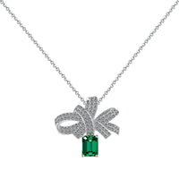 [Aethel]Luxurious Flower Shape Emerald Cut Necklace