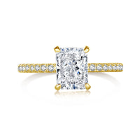 [Aethel]2.0 Carat Dazzling Sparkling Radiant Cut Party Ring