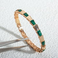 [Aethel]SERPENTI BRACELET PINK GOLD MALACHITE