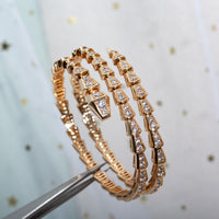 [Aethel]SERPENTI BRACELET PINK GOLD DIAMOND DOUBLE ROW