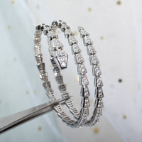 [Aethel]SERPENTI BRACELET SILVER DIAMOND DOUBLE ROW