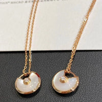 [Aethel]AMULETTE ROSE GOLD MOP NECKLACE