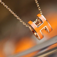 [Aethel]POP H PEDANT PINK GOLD