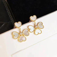 [Aethel]CLOVER SWEET WHITE MOP EARRINGS