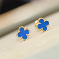[Aethel]CLOVER MINI 9.5MM TURQUOISE EARRINGS