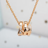 [Aethel]SERPENTI PINK GOLD NECKLACE DIAMOND