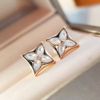 [Aethel]STAR MOP PINK GOLD EARRINGS