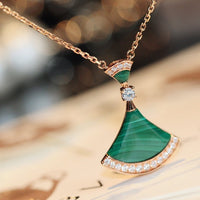 [Aethel]DREAM NECKLACE MALACHITE DIAMOND