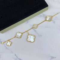 [Aethel]MAGIC CLOVER MOP GOLD BRACELET 5 MOTIFS
