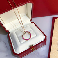 [Aethel]JUSTE NECKLACE GOLD RED DIAMONDS