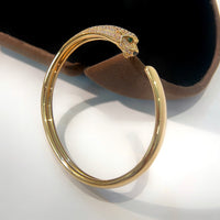 [Aethel]PANTHERE GOLD DIAMOND OPEN BRACELET