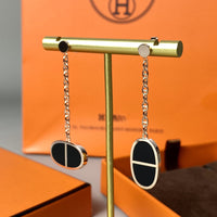 [Aethel]CHAINE VERSO BLACK CERAMIC EARRINGS