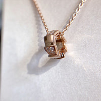 [Aethel]SERPENTI PEDANT DIAMOND PINK GOLD NECKLACE