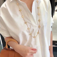 [Aethel]CLOVER 20 MOTIFS LASER DIAMOND NECKLACE