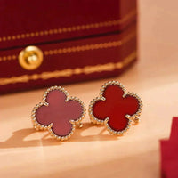 [Aethel]CLOVER MEDIUM 1 MOTIFS CARNELIAN  EARRINGS