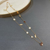 [Aethel]LUCKY SPRING 15 MOTIFS GOLD NECKLACE